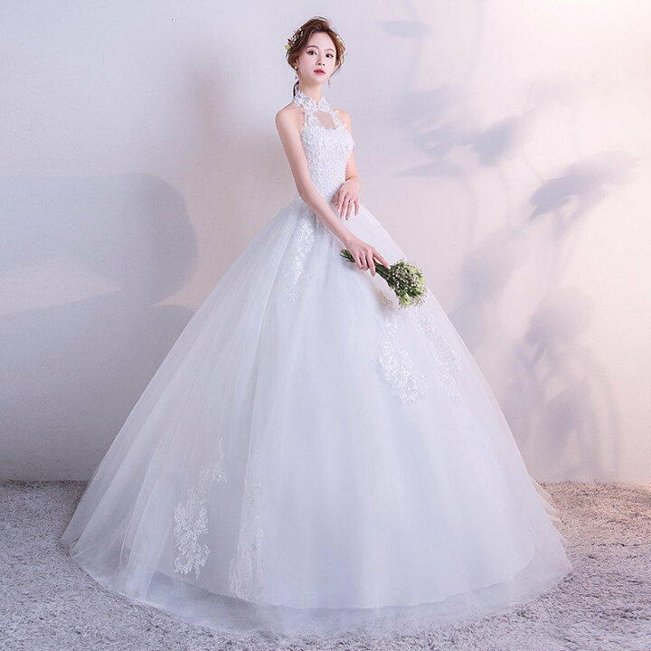 ウエディングドレス 7号 白 オフホワイト プリンセス 結婚式 披露宴 
