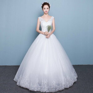 ウェディングドレス 白 オフホワイト レース 結婚式 花嫁 シンプル ロングドレス ブライダル 二次会ドレス パーティードレス 披露宴 プリンセスドレス プリンセスラインドレス 大きいサイ