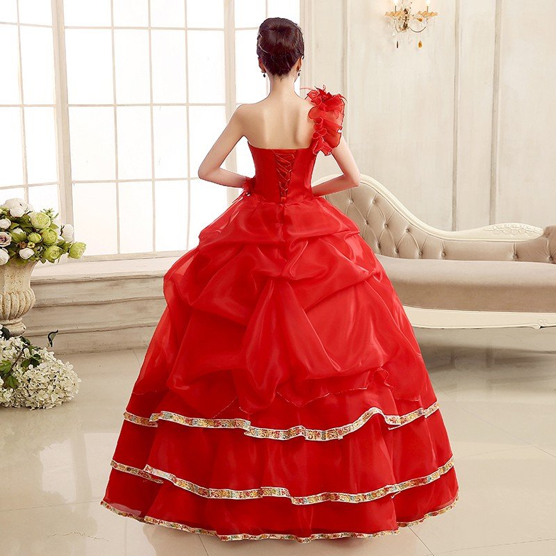 楽天市場】ウエディングドレス ウェディングドレス カラードレス 赤