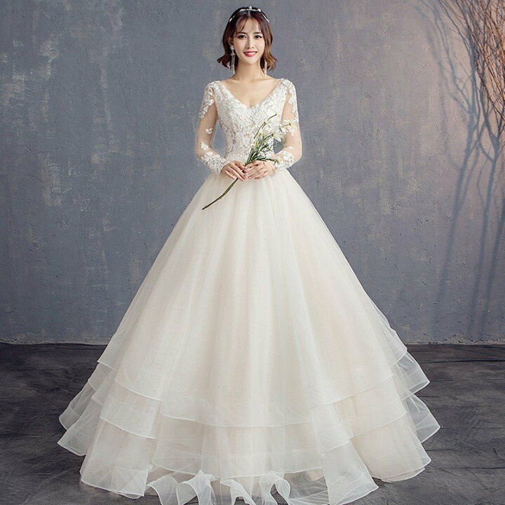楽天市場】ウエディングドレス ウェディングドレス 花嫁 結婚式 韓国風  