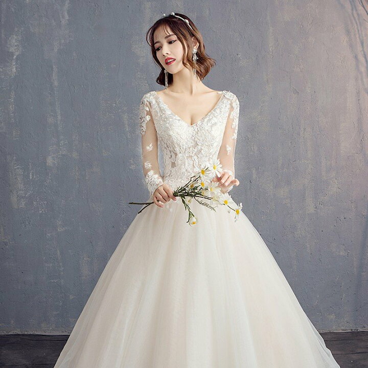 楽天市場】ウエディングドレス ウェディングドレス 花嫁 結婚式 韓国風 