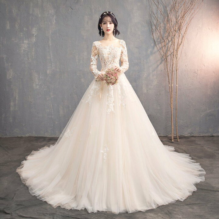 楽天市場】ウエディングドレス ウェディングドレス 花嫁 結婚式 韓国風  