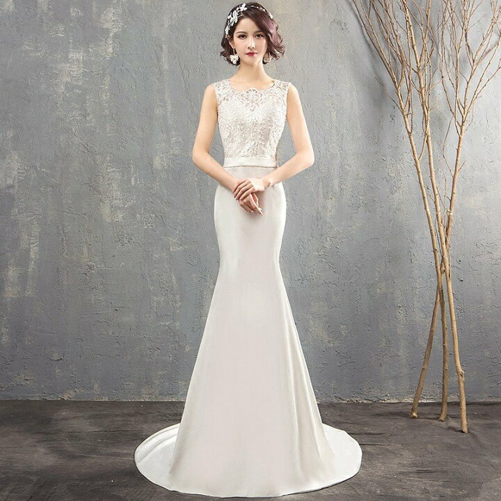 楽天市場】ウエディングドレス 白 オフホワイト 上品 花嫁 結婚式  