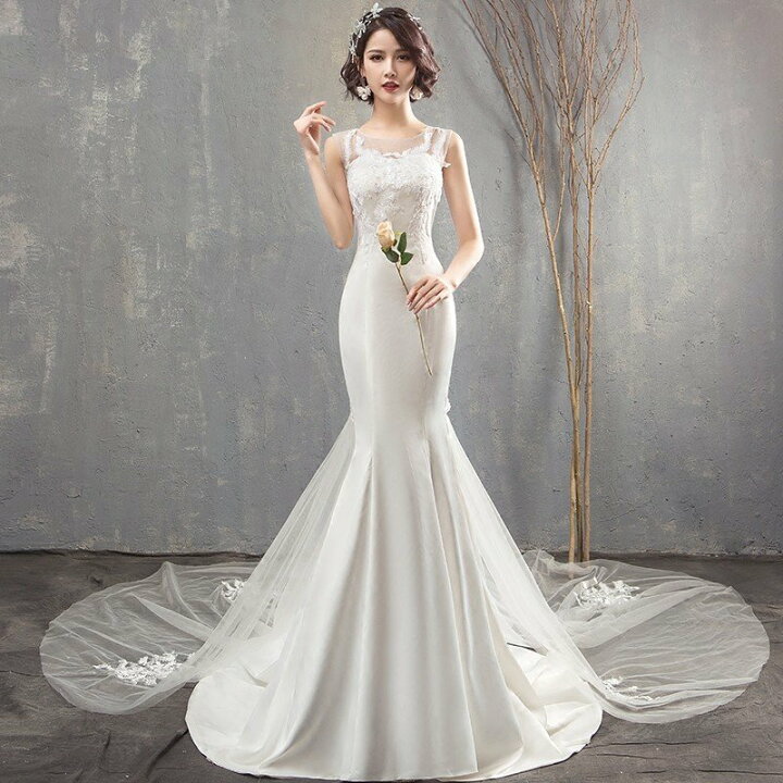 楽天市場】ウエディングドレス マーメイドドレス マーメイドライン  