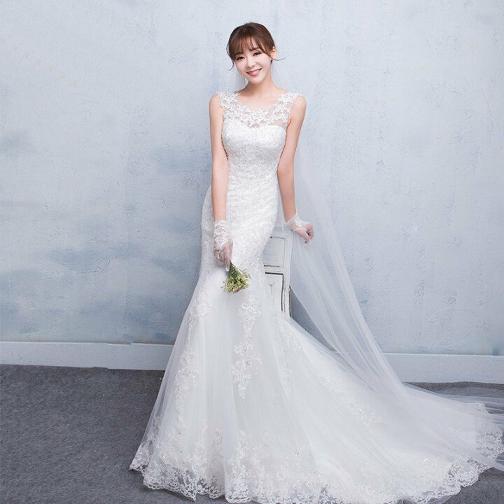 楽天市場】ウエディングドレス マーメイドドレス マーメイドライン  