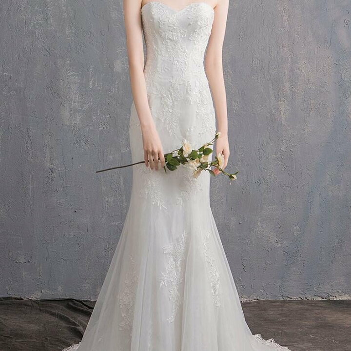 楽天市場】2way ウエディングドレス 上品 ウエディング 花嫁 結婚式 白  