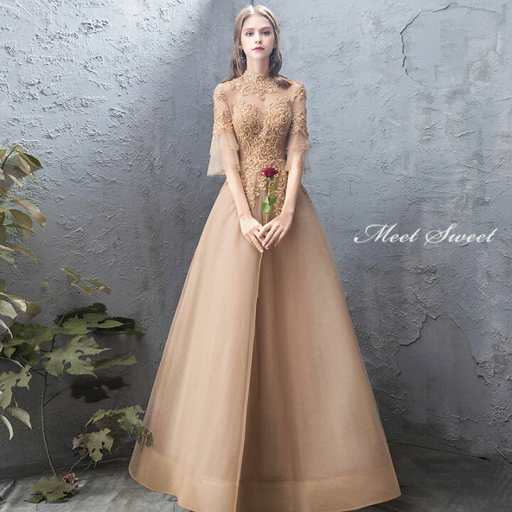 楽天市場】ウェディングドレス カラードレス Aラインドレス 二次会  