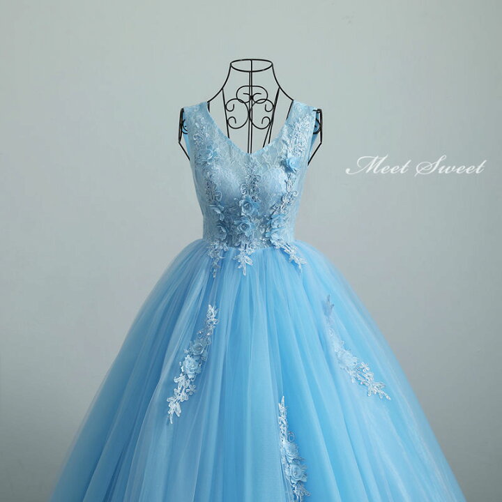 楽天市場】ウエディングドレス カラードレス ブルー パープル 演奏会  