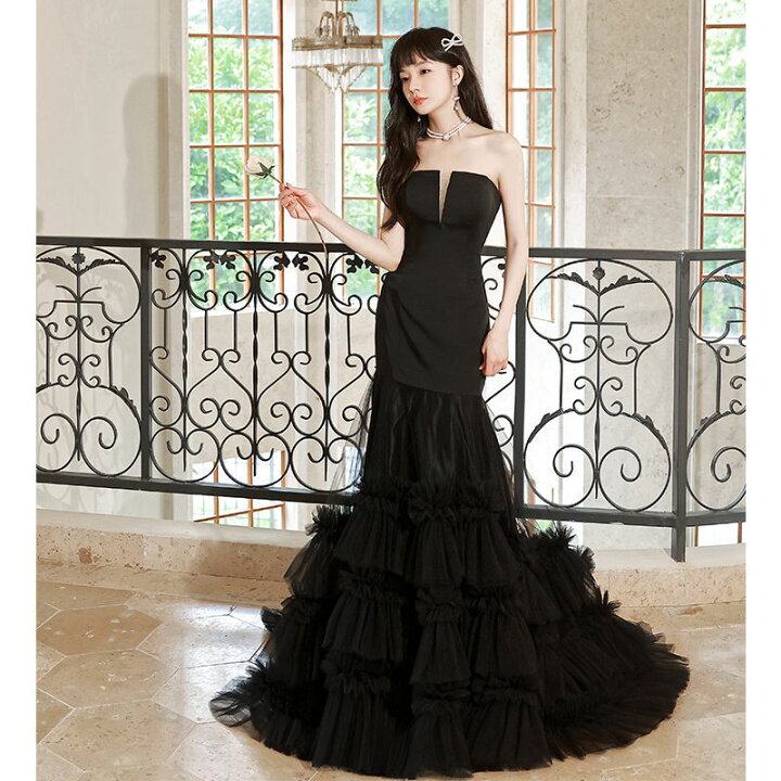 楽天市場】ウエディングドレス カラードレス ロングドレス マーメイド  