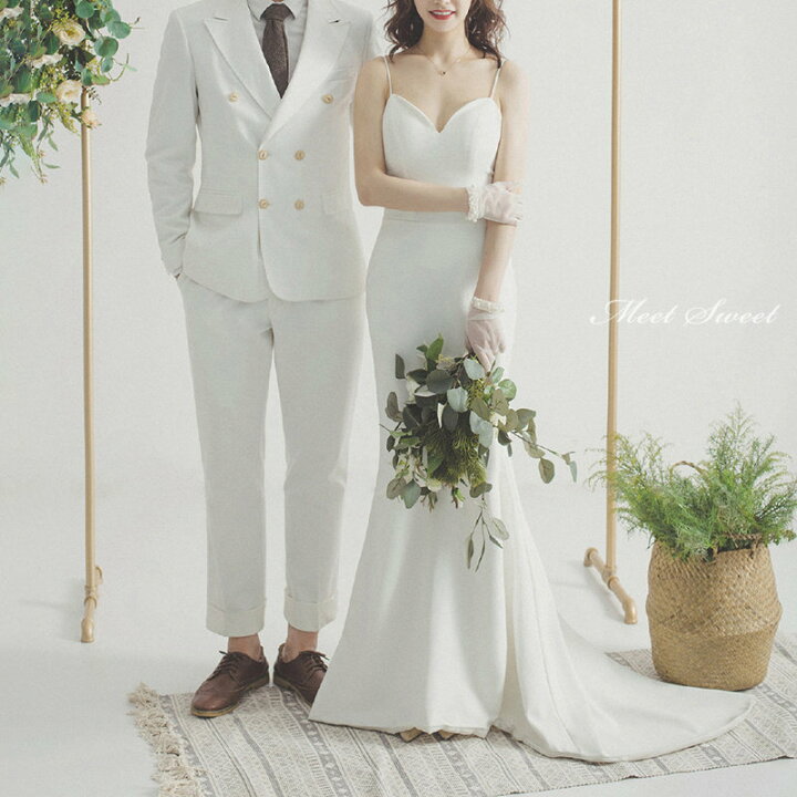 楽天市場】ウェディングドレス ロング丈 ロングドレス 結婚式  