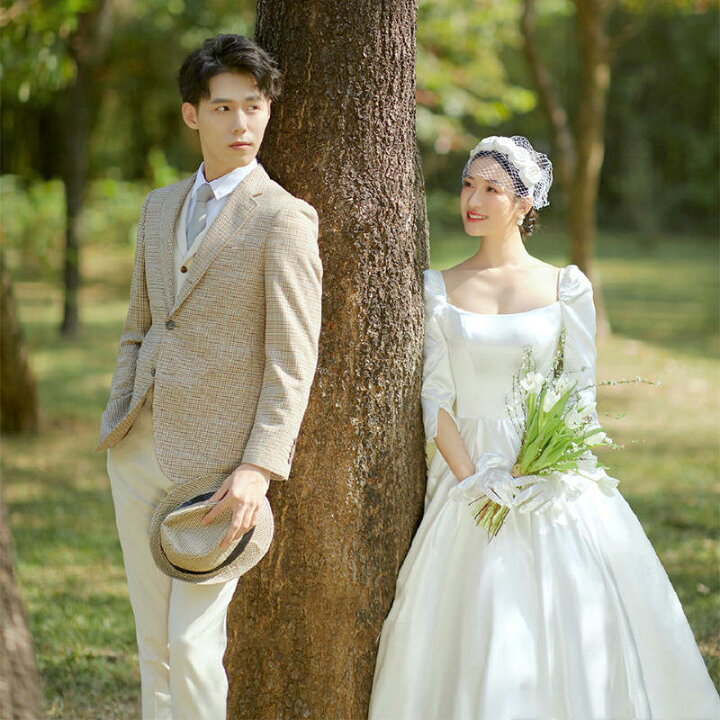 ウェディングドレス 花嫁 結婚式 前撮り 2次会 後撮り ウェディング 