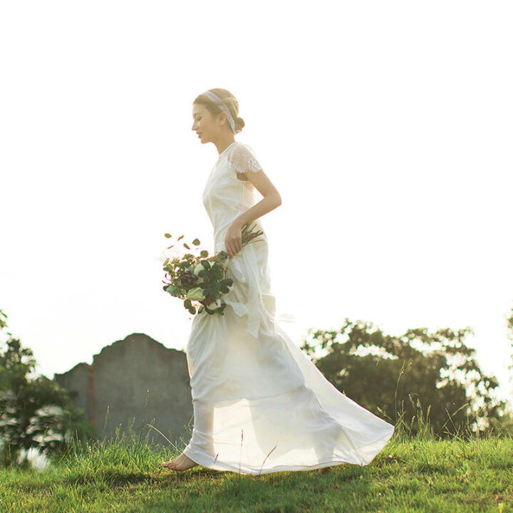 楽天市場】ウェディングドレス 2way 二次会ドレス 結婚式 ブライダル  