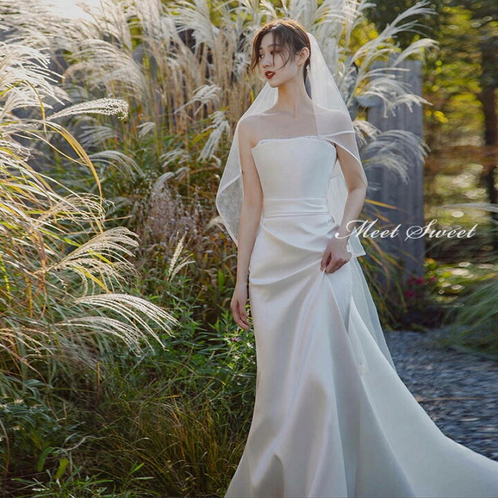 楽天市場】ウェディングドレス 二次会ドレス 結婚式 ブライダルドレス  