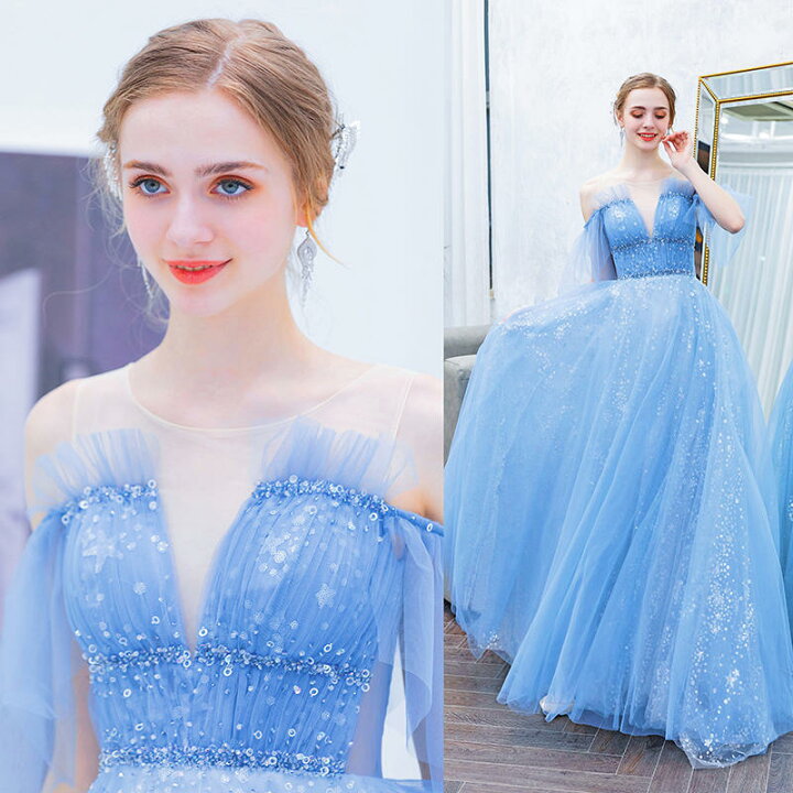 楽天市場】ウエディングドレス カラードレス パーティードレス ロング  