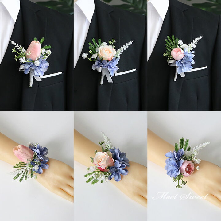 楽天市場】ブートニア リストブーケ 3デザイン 二次会 結婚式 