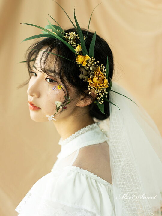 楽天市場】ウェディング 花冠 ドレス花冠 ヘッドドレス 花かんむり 