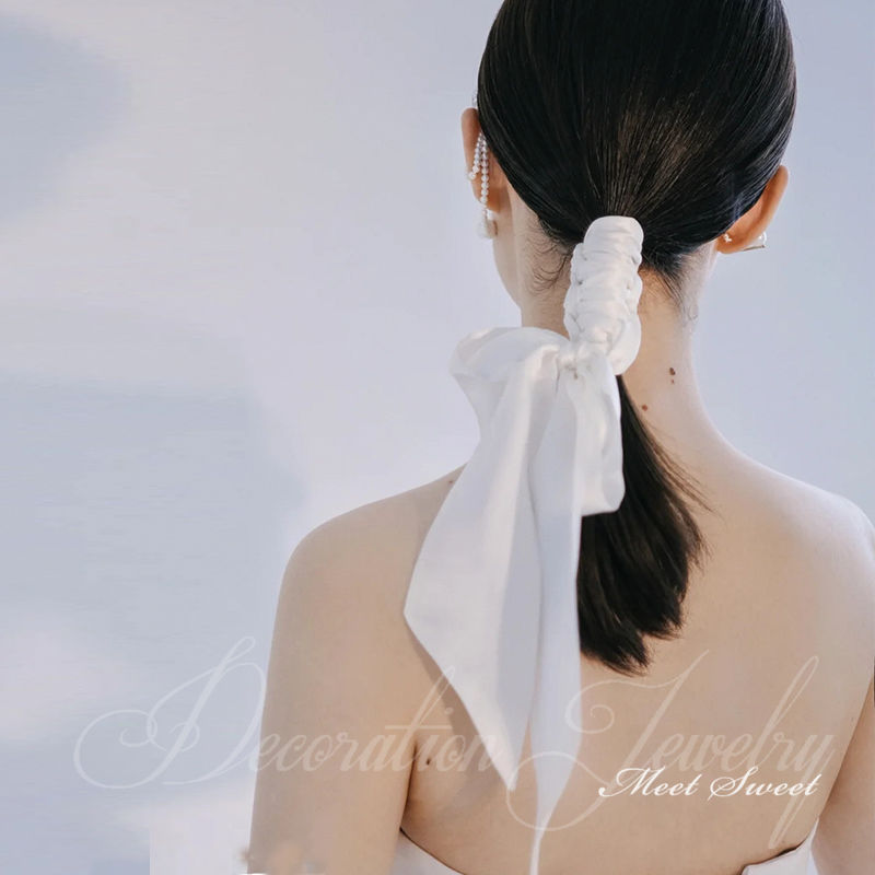 ヘアバンド ホワイト ウエディング シャンパン 髪飾り 花嫁 ウェディング 前撮り 結婚式 ヘッドドレス ブライダル パーティー 二次会 ヘアアクセサリー 韓国風