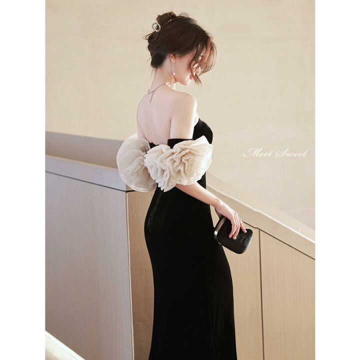 楽天市場】カラードレス 2way 付け袖 ロングドレス マーメイドドレス  