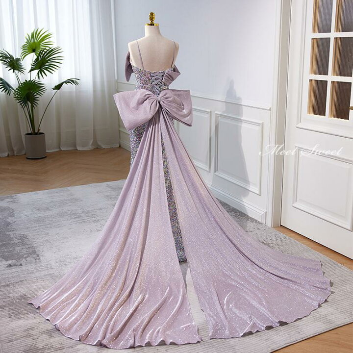 楽天市場】カラードレス ロングドレス マーメイドドレス スパンコール  