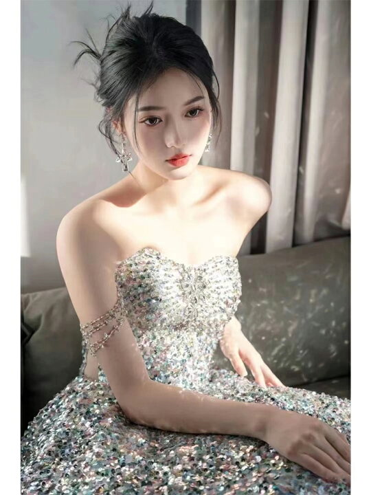 楽天市場】カラードレス パーティードレス イブニングドレス  