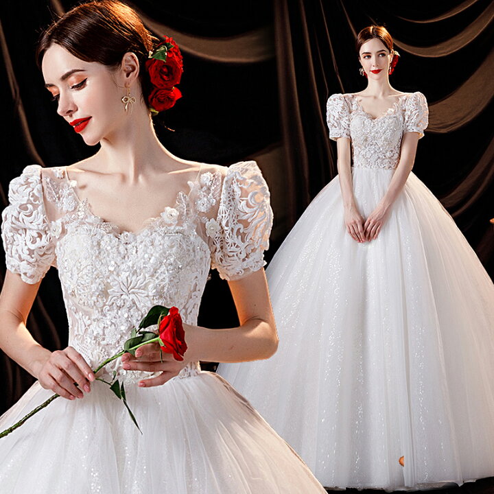 楽天市場】ウェディングドレス ウエディングドレス 結婚式 二次会  