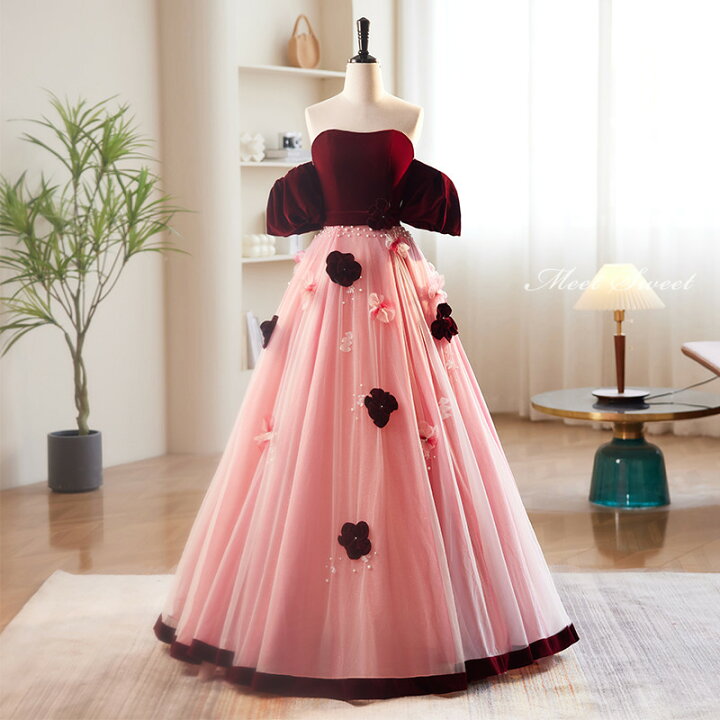 楽天市場】カラードレス 2way 付け袖 ウェディングドレス ベアトップ  