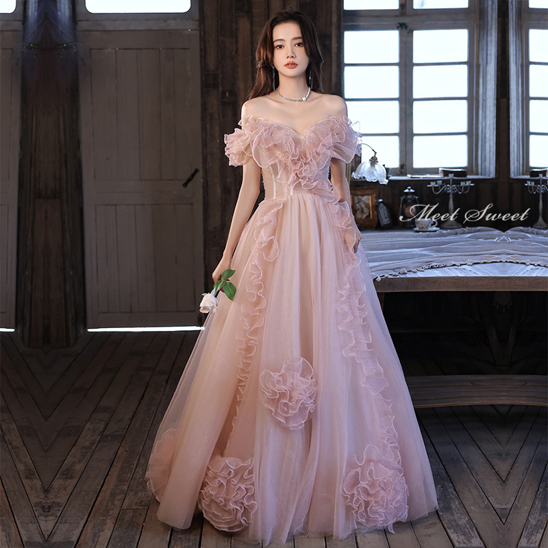 楽天市場】カラードレス ウェディングドレス Aラインドレス ピンク