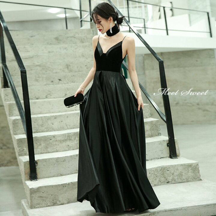 楽天市場】カラードレス カクテルドレス パーティードレス ブラック  