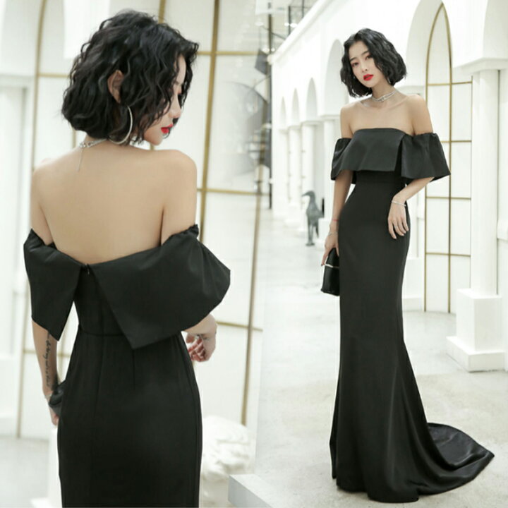 楽天市場】カラードレス カクテルドレス パーティードレス ブラック  