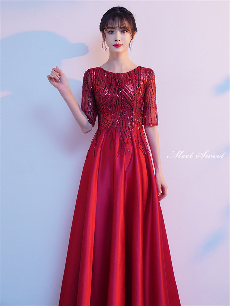 新作通販】 カラードレス 編み上げ レッド 赤 パーティードレス