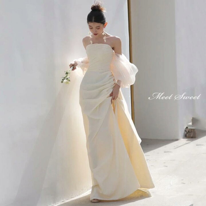 楽天市場】ウェディングドレス ウエディングドレス 二次会 結婚式 前  