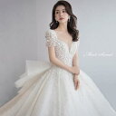ウェディングドレス ウエディングドレス 二次会 結婚式 前撮り ブライダル ロングドレス 花嫁 プリンセスドレス プリ…