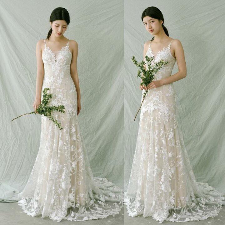 wedding dress☆前撮りスレンダードレス（楽天市場】ウェディング 