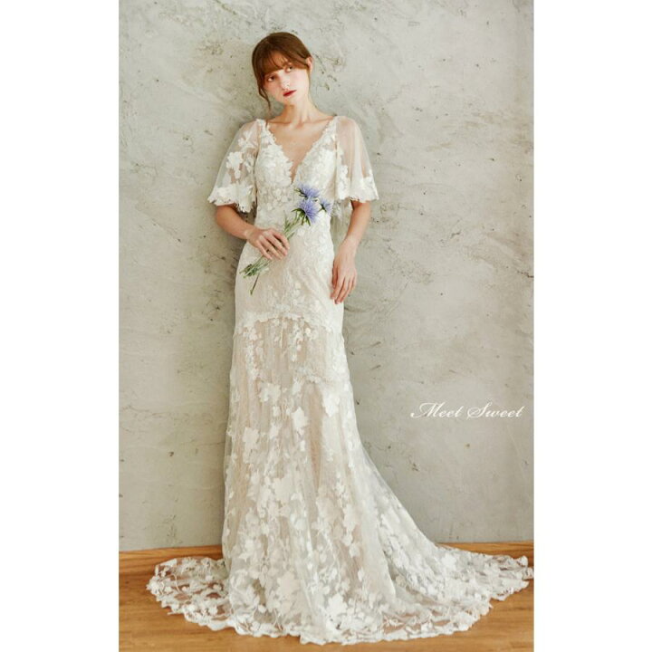 楽天市場】ウェディングドレス ウエディングドレス 二次会 結婚式 前  