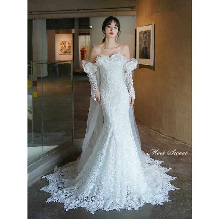 楽天市場】ウェディングドレス ウエディングドレス 二次会 結婚式 前  