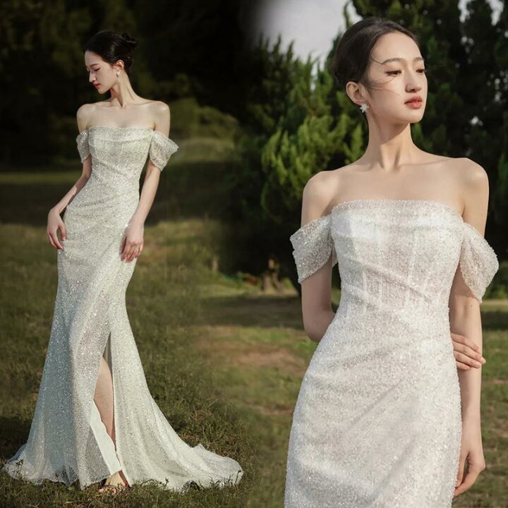 楽天市場】ウェディングドレス ウエディングドレス 二次会 結婚式 前  
