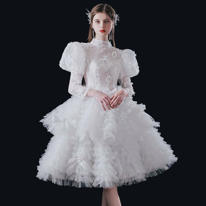 楽天市場】ウェディングドレス ウエディングドレス 二次会 結婚式 前  