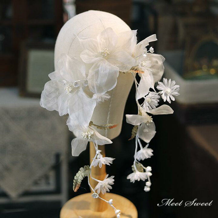 楽天市場】ウェディングヘッドドレス 花モチーフ 立体花 フラワー 結婚 