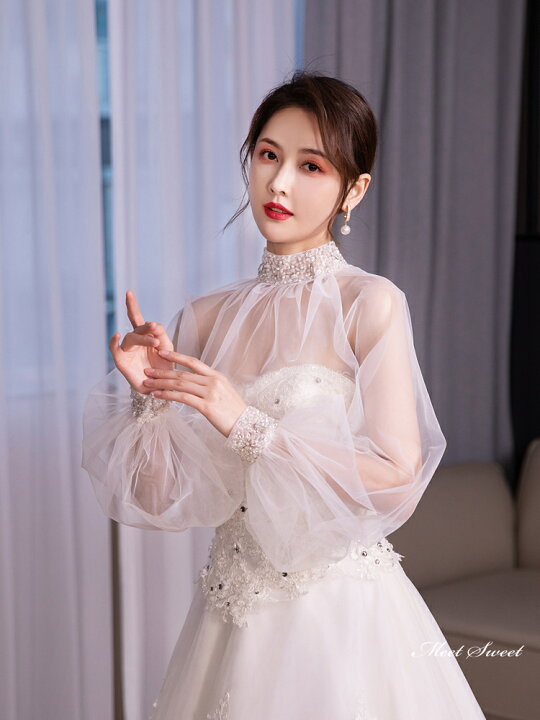 楽天市場】ウエディングボレロ レッド オフホワイト ウェディング  