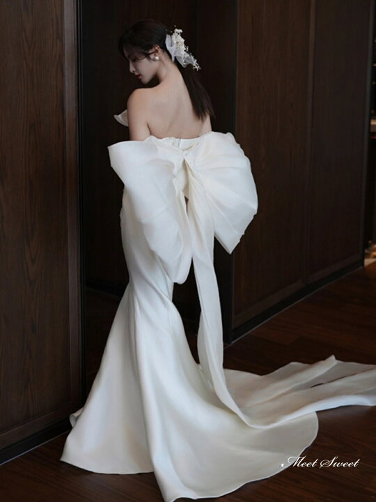 楽天市場】ウェディングドレス ロングドレス マーメイドドレス ベア  