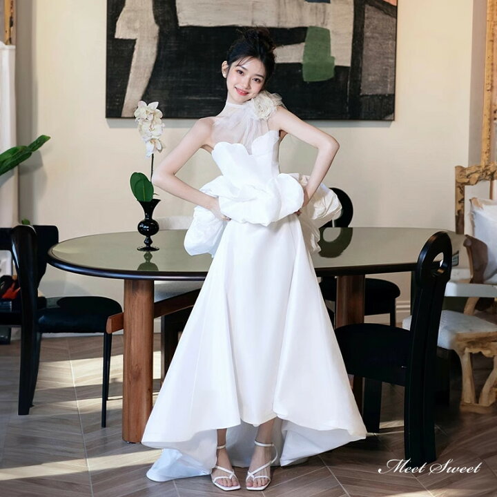 楽天市場】ウェディングドレス ロングドレス マーメイドライン  