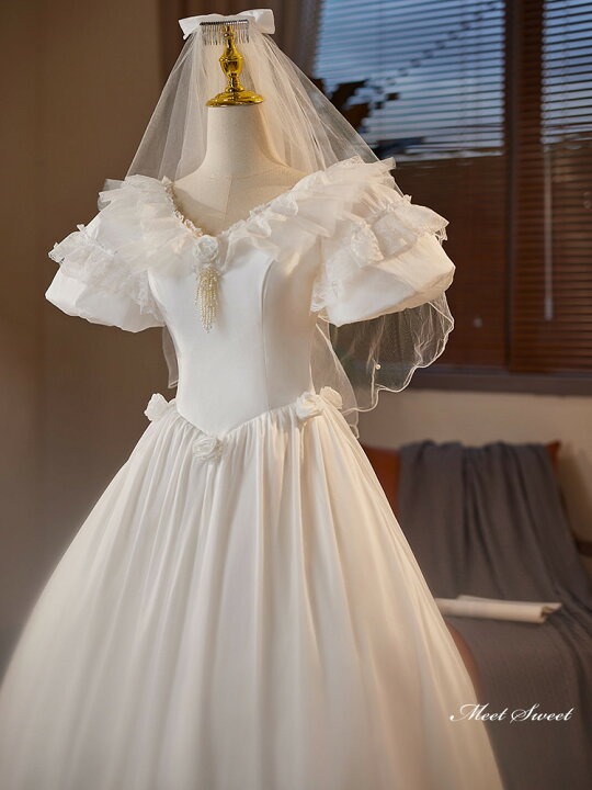 楽天市場】ウェディングドレス ロングドレス プリンセスドレス 姫系  