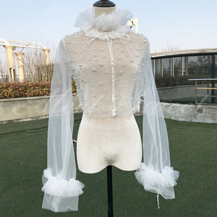 楽天市場】ドレスアレンジ ウェディングボレロ パーティーボレロ  