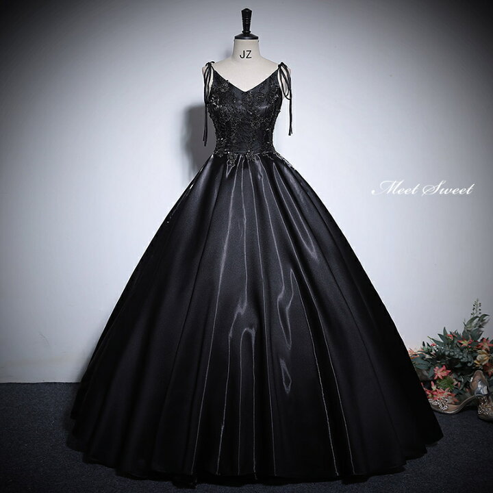 楽天市場】カラードレス プリンセスライン ロングドレス 袖なし  