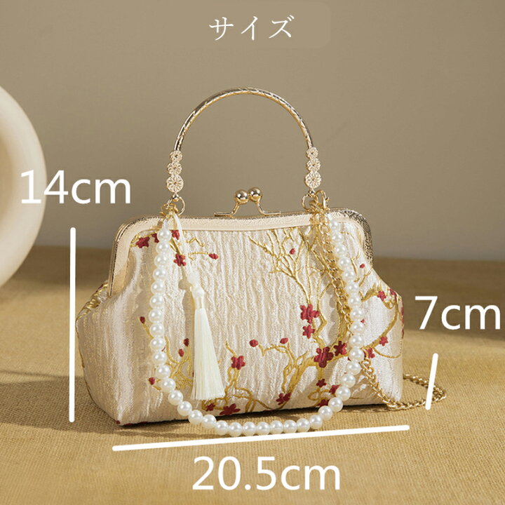 楽天市場】カバン ハンドバッグ がま口 手提げ 花柄 大容量 花柄 上品 