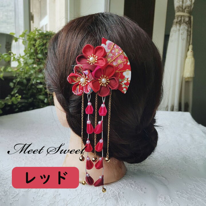 楽天市場】髪飾り ヘアアクセサリー ヘッドドレス 和装小物 つまみ細工  