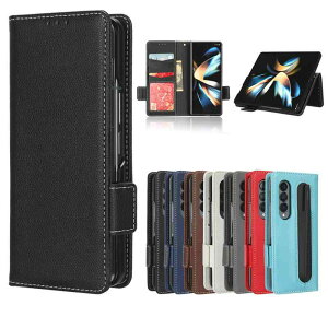�X�}�z�P�[�X Samsung Galaxy Z Fold 3 4 �v ���U�[ �J�[�h���[ �y���z���_�[ �X�^���h�@�\ �M�����N�V�[ Z Fold3 ZFold4 �蒠�^ �X�}�[�g�t�H���P�[�X �J�o�[