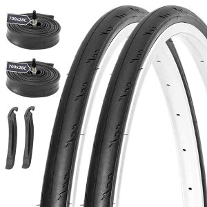 MOHEGIA 700x25C/28C ���[�h�o�C�N ���]�ԃ^�C�� 1�{/2�{/2�g �Z�b�g: 700C 25/28-622mm �N���X�o�C�N �N�����`���[ - �܂肽���݌����p�^�C���A�`���[�u