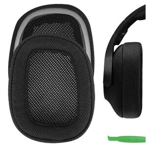 Geekria �C���[�p�b�h �݊��� �p�b�h ���W�N�[�� Logicool G433/ G233/ GPRO �w�b�h�z���ɑΉ� �C���p�b�h/�C���[�N�b�V����/�C���[�J�b�v (���b�V���t�@�u���b�N/�u���b�N)