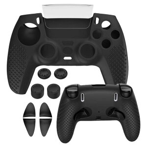 XBERSTAR PS5 DualSense Edge �R���g���[���[�ɑΉ��p�l�ԍH�w�Ɋ�Â�������~�߃V���R���J�o�[�P�[�X�ADualSense Edge�J�o�[ ���C�����X�R���g���[���[�p�\�t�g���o�[�v���e�N�^�[�X�L���A�T���O